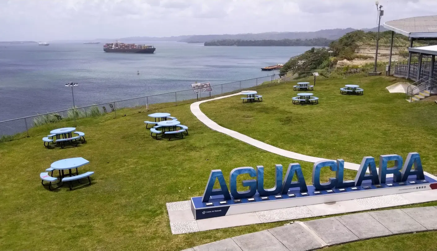 View at the Panama Canal Agua Clara visitors Center