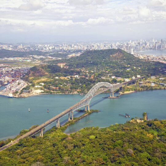 Aerial view of Panama City