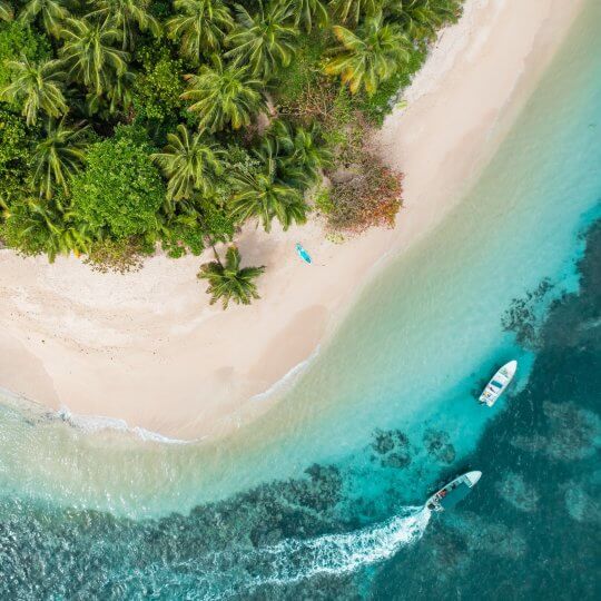 Cayo Zapatilla aerial view